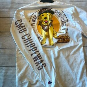 Central Michigan University - Champion White Long Sleeve Dog Shirt - NWOT